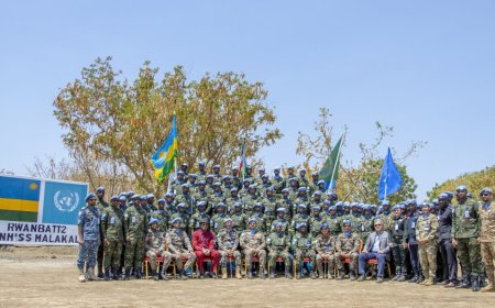 Ingabo z’u Rwanda ziri mu butumwa bwa UNMISS zambitswe imidali