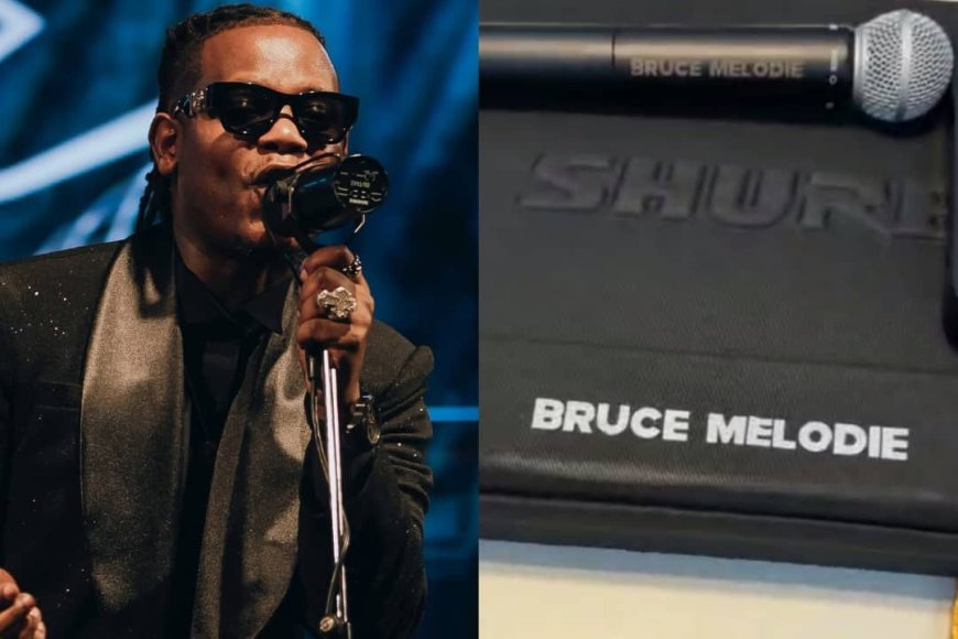 Bruce Melodie yahawe microphone yakoreshejwe ku ruganda