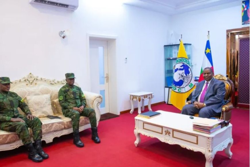 Centrafrique:  Perezida Touadéra yakiriye itsinda ry’ubuyobozi bw’ingabo za RDF