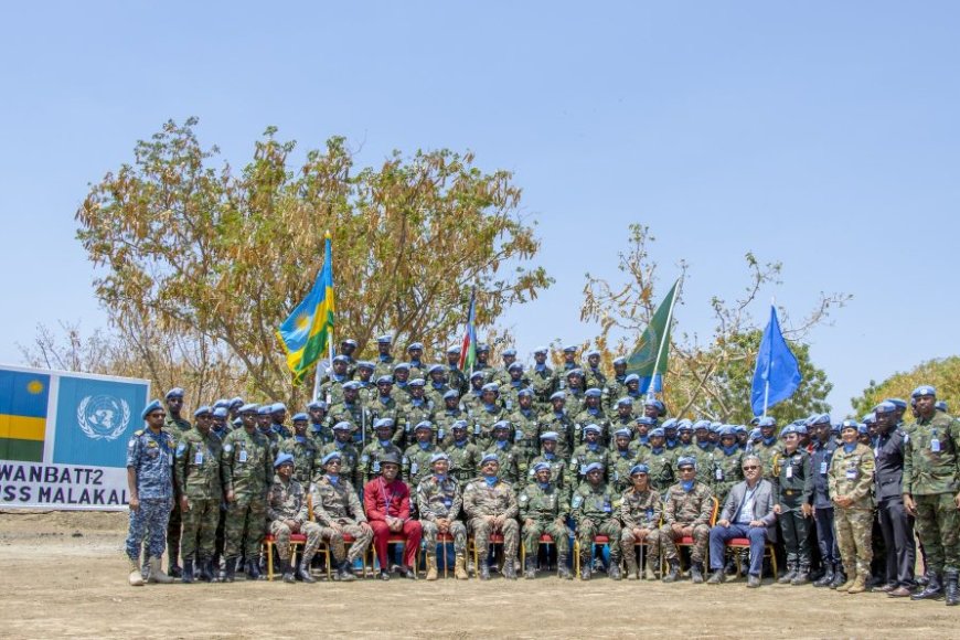 Ingabo z’u Rwanda ziri mu butumwa bwa UNMISS zambitswe imidali