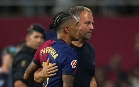 Raphihna yashimagije umutoza Hansi Flick wamugize uw'ingenzi muri FC Barcelona