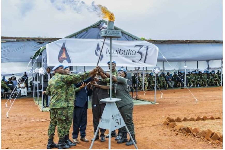 Ingabo z’u Rwanda ziri muri Sudani y’Epfo na Centrafrique zifatanyije n’abanyarwanda n’inshuti #Kwibuka 31