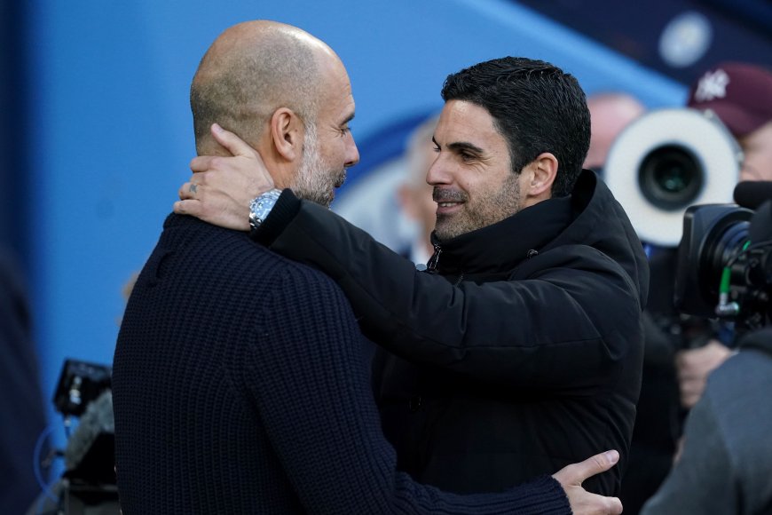 Mikel Arteta yashimiye Pep Guardiola nyuma y’umukino wo kwishyura na Real Madrid