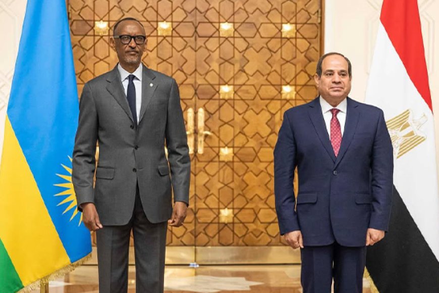 Perezida Kagame yagiranye ibiganiro na mugenzi we wa Misiri Abdel Fattah