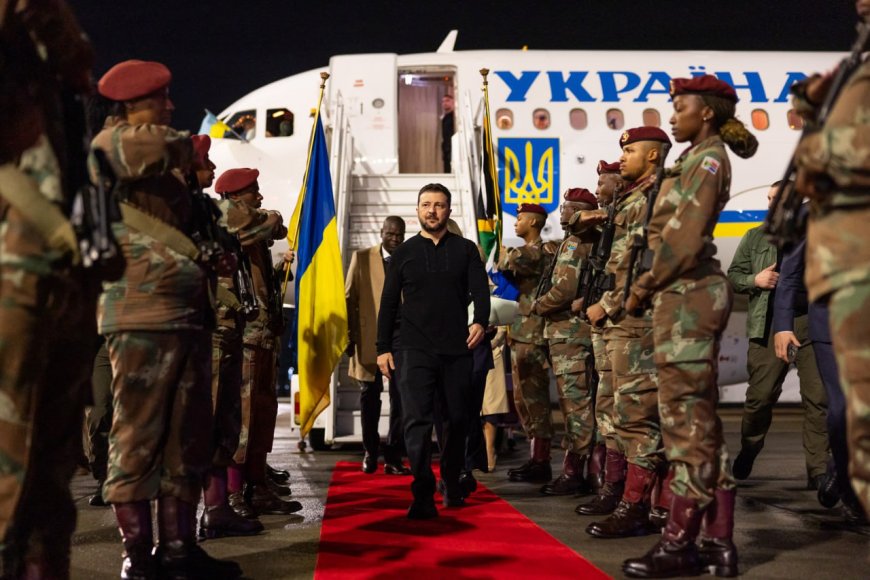 Uruzinduko rwa Zelensky muri Afurika y'Epfo rwarangiye huti huti