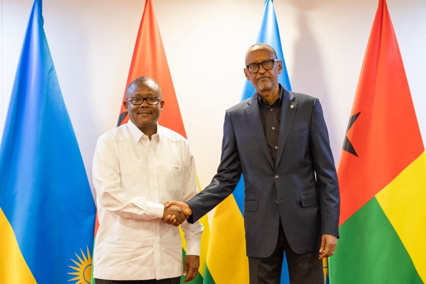 Perezida Kagame yakiriye mugenzi we Umaro Sissoco Embaló wa Gunea- Bisau