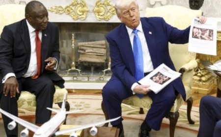 Trump confronts the president of South Africa with a video and unfounded allegations of racism against white people