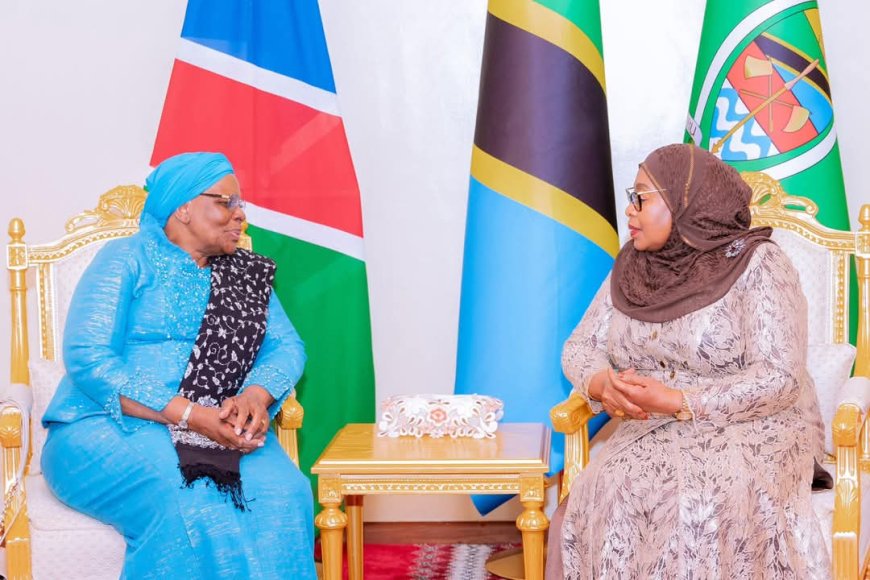 Tanzania: Perezida Samia Suluhu yakiriye Netumbo wa Namibia buhuje byinshi mu nzira ya politiki