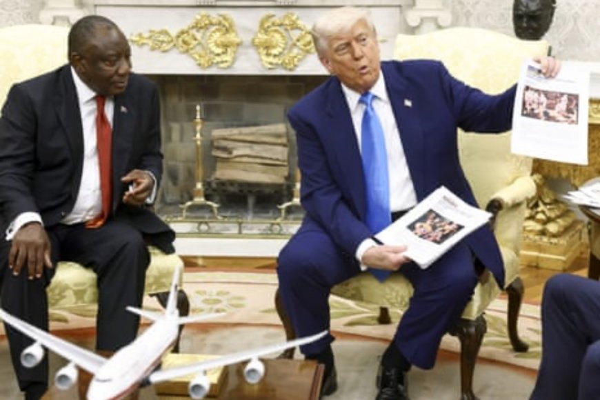 Trump confronts the president of South Africa with a video and unfounded allegations of racism against white people