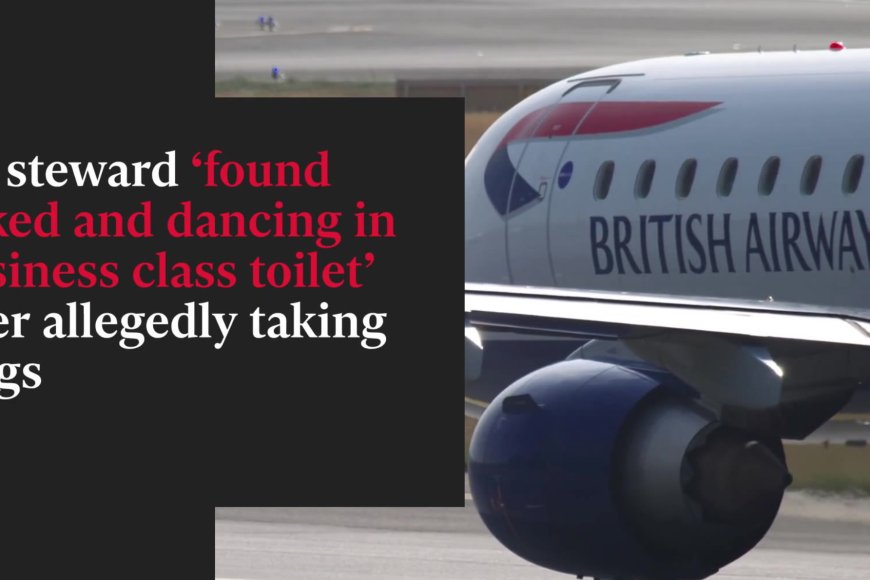 A British Airways flight attendant was discovered naked and dancing in the business class restroom!