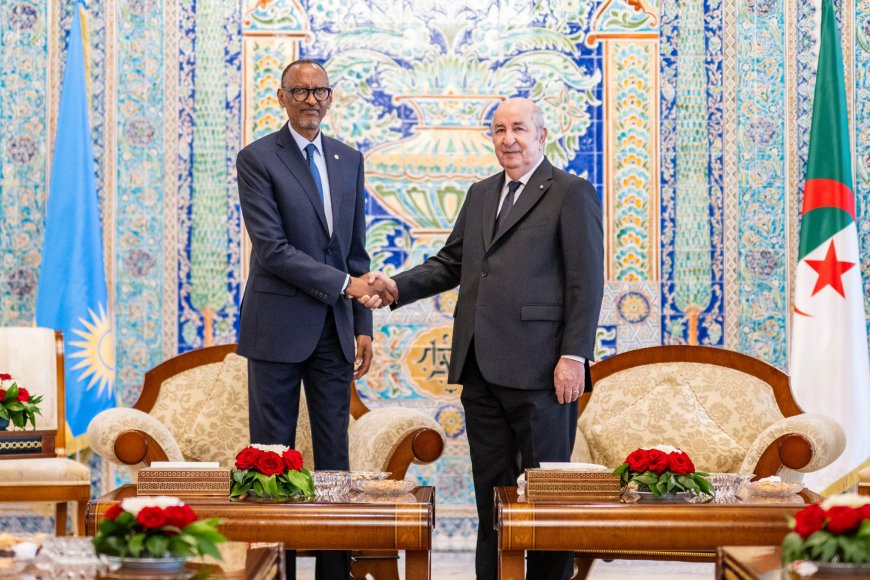 Perezida Kagame yageze muri Algérie mu ruzinduko rw’akazi-AMAFOTO