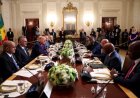 Trump asks Liberian president where he learnt English, his country’s official language