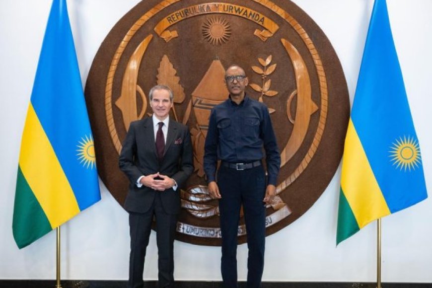 Perezida Kagame yaganiriye na Grossi wa IAEA ku kubyaza umusaruro ingufu za nucléaire