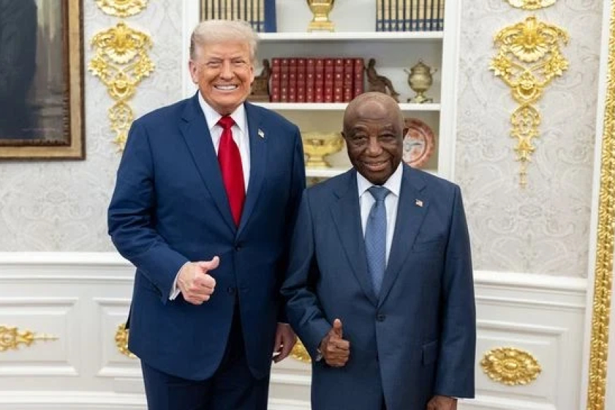 Imyitwarire ya Perezida Trump kuri mugenzi we wa Liberia yateje impaka