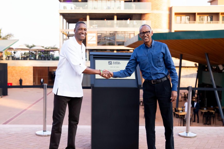 Masai Ujiri yashimiye Kagame imbere ya Aliko Dangote