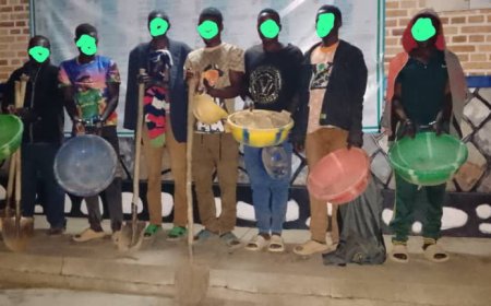 Rulindo: Polisi yafashe abantu barindwi bacukuraga zahabu mu buryo butemewe