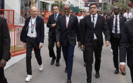 President Kagame Visits Formula 1 Circuit in Baku at the End of Azerbaijan Trip