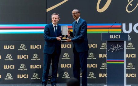 UCI Honors President Kagame for His Contribution to Cycling