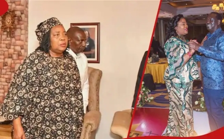 Raila Odinga: Picha za Faragha za Ida Akiwa Amesononeka Zaibuka Wakati Akipokea Rambirambi za Ruto