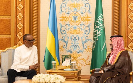 Perezida Kagame yageze muri Arabia Saudite aganira n'igikomangoma Bin Salman