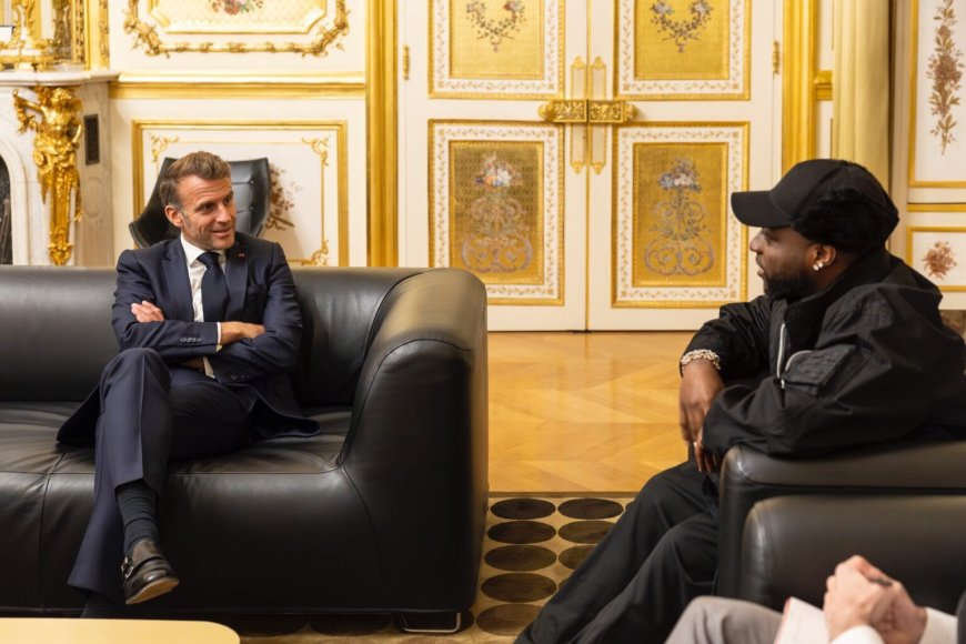 Davido yashyikiranye na Perezida Emmanuel Macron 