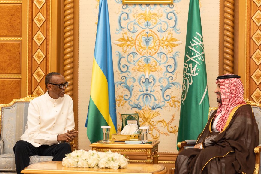 Perezida Kagame yageze muri Arabia Saudite aganira n'igikomangoma Bin Salman