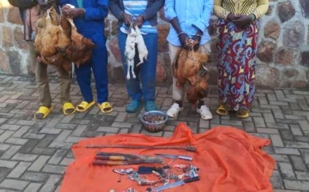 Kamonyi: Batandatu bafunzwe  bakekwaho kwitwaza intwaro gakondo bakiba abaturage