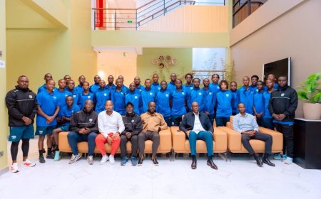 Abakinnyi b'ikipe y'igihugu batarengeje imyaka 17 baganuye kuri Hotel ya FERWAFA