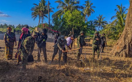 Ingabo z’u Rwanda muri Mozambique zifatanyije n’abaturage mu muganda udasanzwe