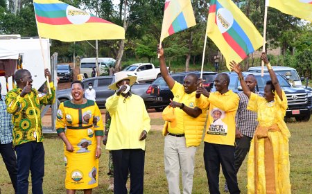 Museveni Campaigns in Bukwo, Pledges More Support for Landslide Victims and Calls for Wealth Creation