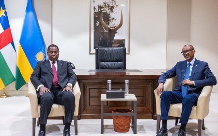 President Kagame receives Central African Republic President Faustin-Archange Touadéra