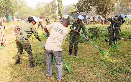 Centafrique : Ingabo z’u Rwanda zifatanyije n’abaturage mu muganda