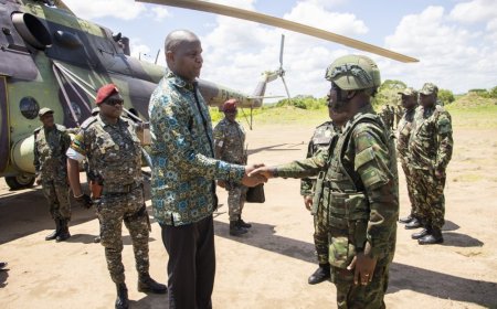 Perezida wa Mozambique yasuye abasirikare n'abapolisi b'u Rwanda bari i Cabo Delgado