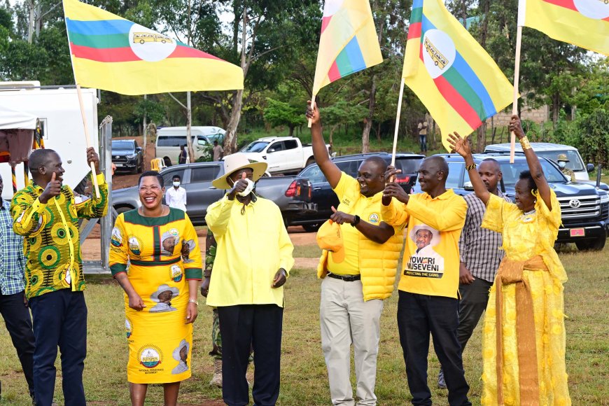 Museveni Campaigns in Bukwo, Pledges More Support for Landslide Victims and Calls for Wealth Creation