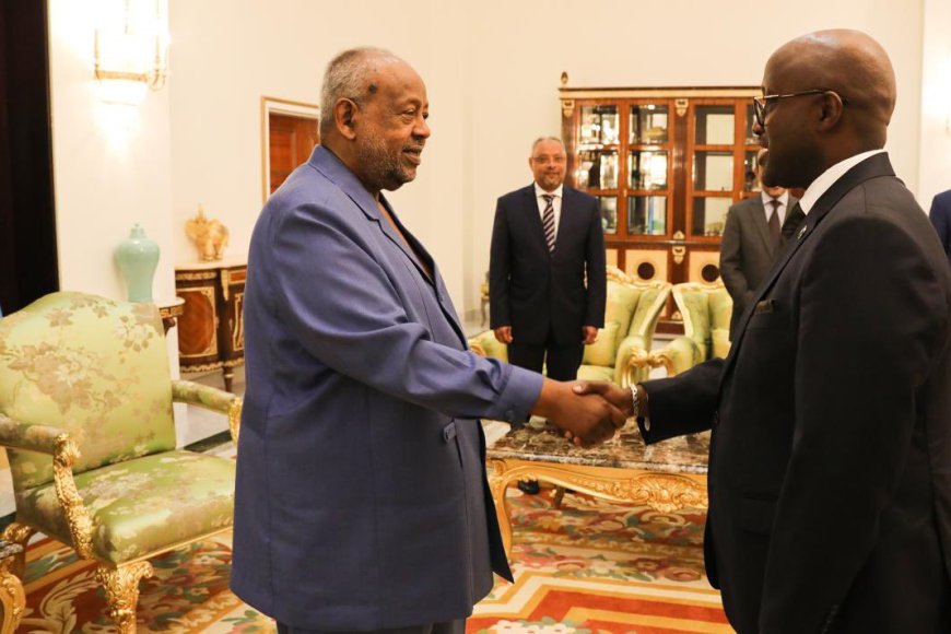Minisitiri Nduhungirehe yakiriwe na Perezida wa Djibouti baganira ku gushimangira umubano w’ibihugu byombi