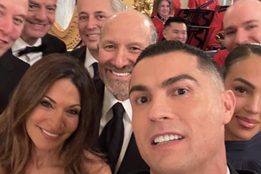 Cristiano Ronaldo yasangiye n'abarimo Elon musk na Donald Trump muri White House