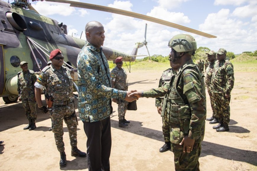 Perezida wa Mozambique yasuye abasirikare n'abapolisi b'u Rwanda bari i Cabo Delgado