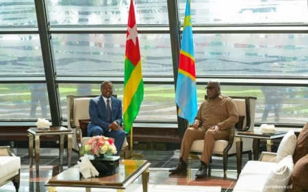 Perezida Tshisekedi yakiriye umuhuza wa AU Faure Gnassingbé i Kinshasa