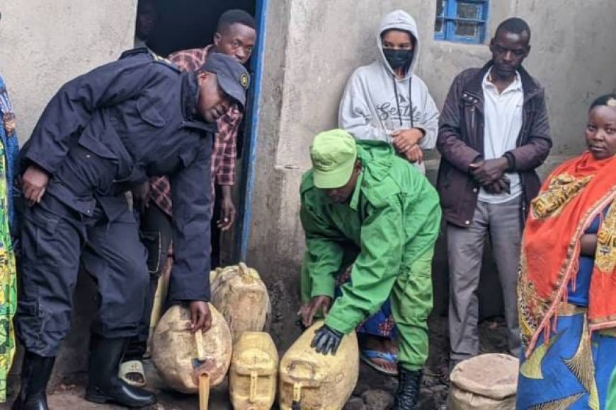 Musanze: Polisi yamennye litiro zisaga 1700 z'ibinyobwa bitujuje ubuziranenge