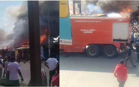 Breaking: Fire Erupts at Mtindwa Market in Umoja, Nairobi