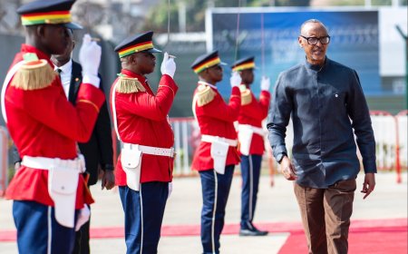Perezida Kagame yageze muri Guinea mu irahira rya Perezida Doumbouya