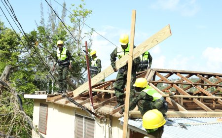 Jamaica: RDF yatangiye gusana ibyangijwe n’ikiza  cy’inkubi y’umuyaga yiswe ‘ Melissa’ (Amafoto)