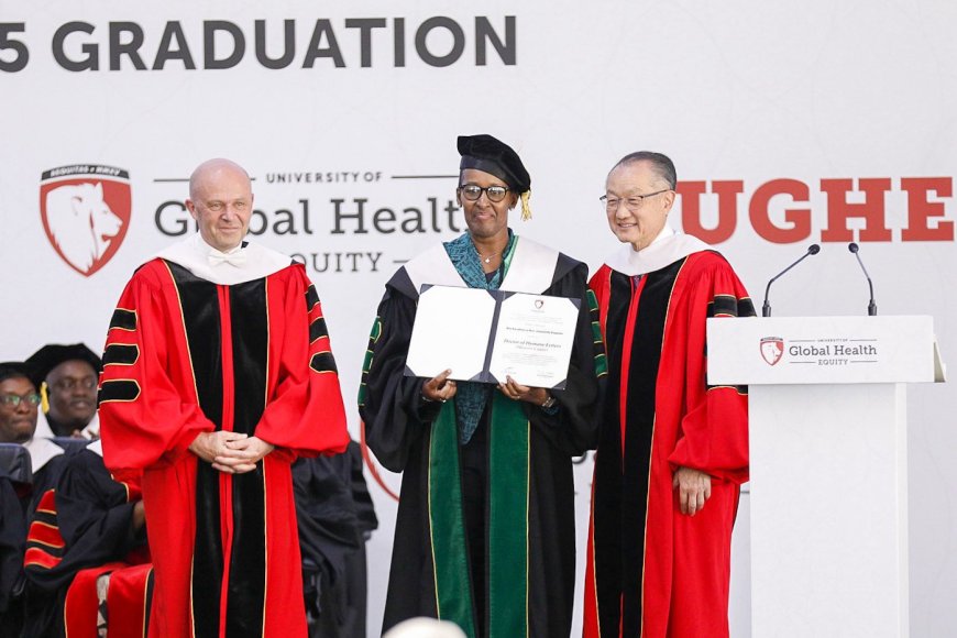 First Lady Jeannette Kagame awarded honorary doctorate by University of Global Health Equity