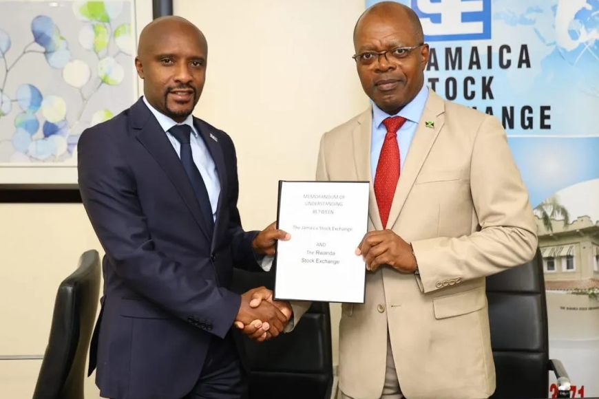 Isoko ry’imari n’imigabane ry’u Rwanda ryasinye amasezerano y’ubufatanye n’irya Jamaica