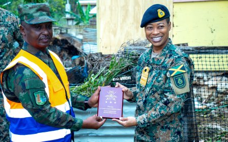 Umugaba Mukuru w’Ingabo za Jamayika yasuye abasirikare b’u Rwanda bariyo