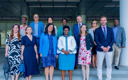 Min. Dr. Usta Kayitesi yakiriye abahagarariye Ibihugu bigize Umuryango wa EU mu Rwanda