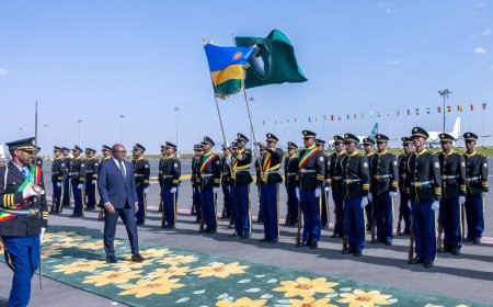 Prime Minister Dr. Nsengiyumva arrives in Addis Ababa for 39th African Union Summit