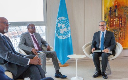 Minisitiri Dr Jean Damascene Bizimana yagiranye ibiganiro n'Umuyobozi Mukuru wa UNESCO