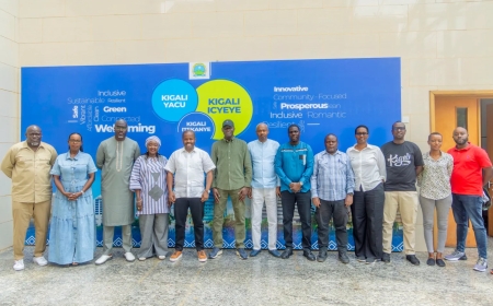 Dakar mayor Abbas Fall tours Kigali’s flagship housing and eco-park projects