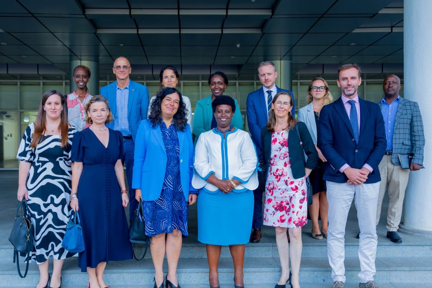 Min. Dr. Usta Kayitesi yakiriye abahagarariye Ibihugu bigize Umuryango wa EU mu Rwanda